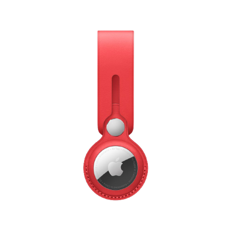 Picture of Apple AirTag Leather Loop Saddle Red
