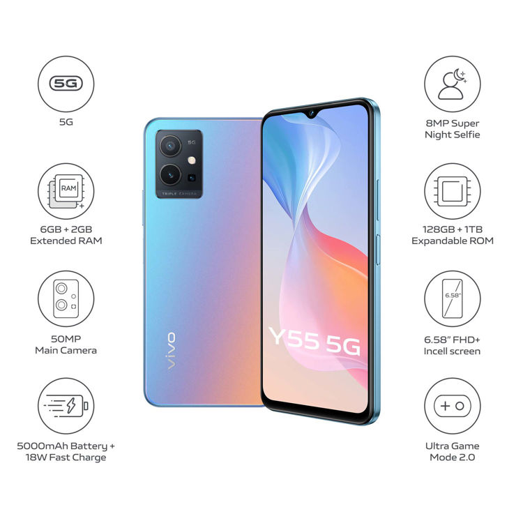 Picture of Vivo Y55 Glowing Galaxy 5G